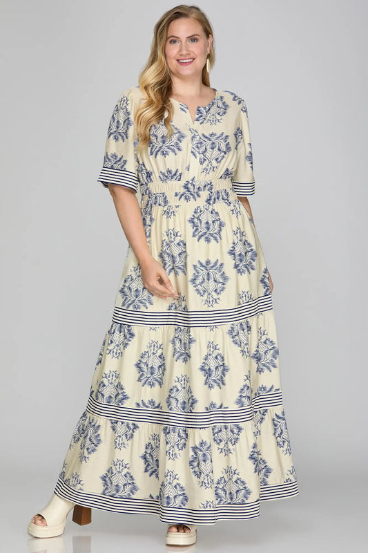 Blue Haven Dress- Plus Size