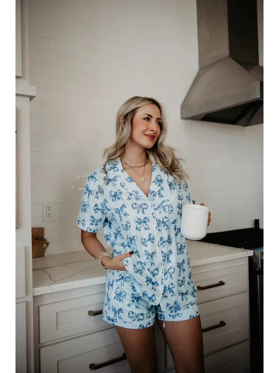 Toile Print Coquette Bows Pajamas
