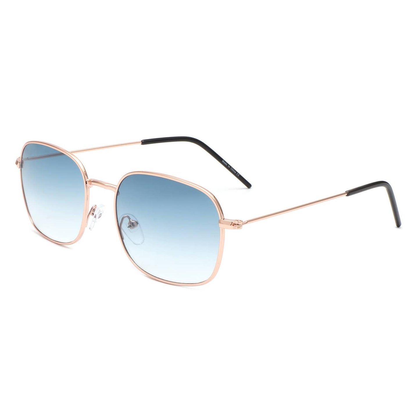 Retro Square Flat Top Tinted Fashion Sunglasses