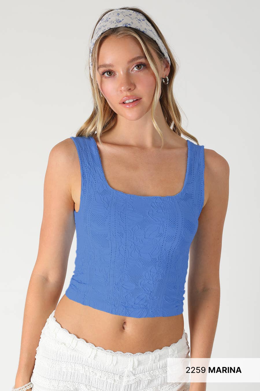 Double Lace Square Crop Top
