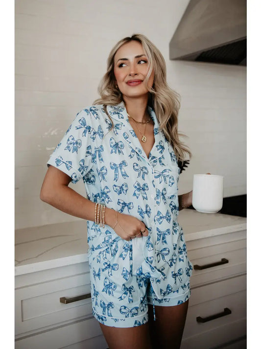 Toile Print Coquette Bows Pajamas