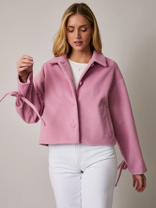Rosy Tie Coat