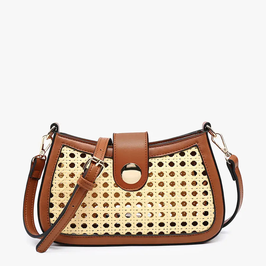 Miller Rattan Snap Crossbody