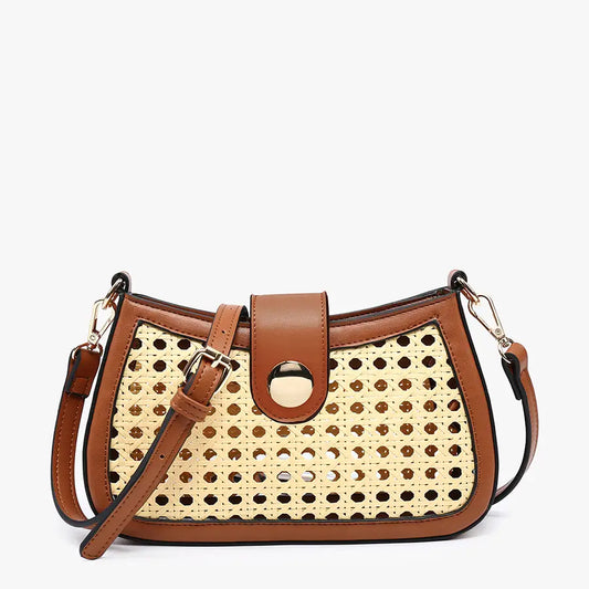 Miller Rattan Snap Crossbody