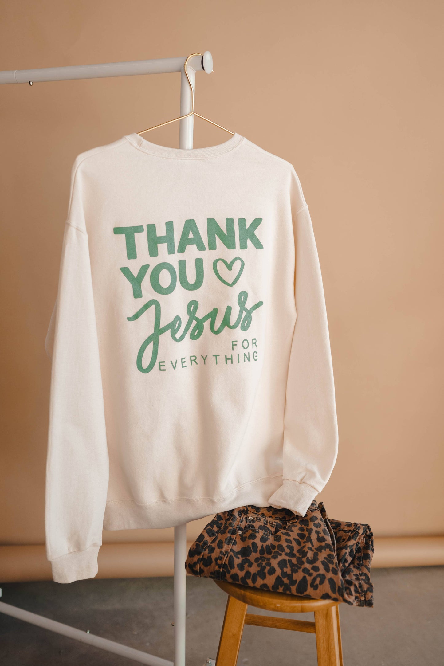 Thank You Jesus Pullover - Ivory
