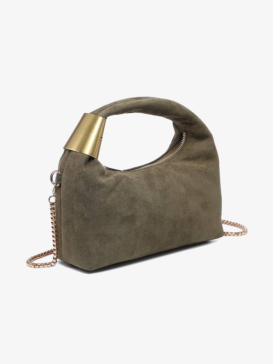 London Soft Suede Top Handle Crossbody Bag
