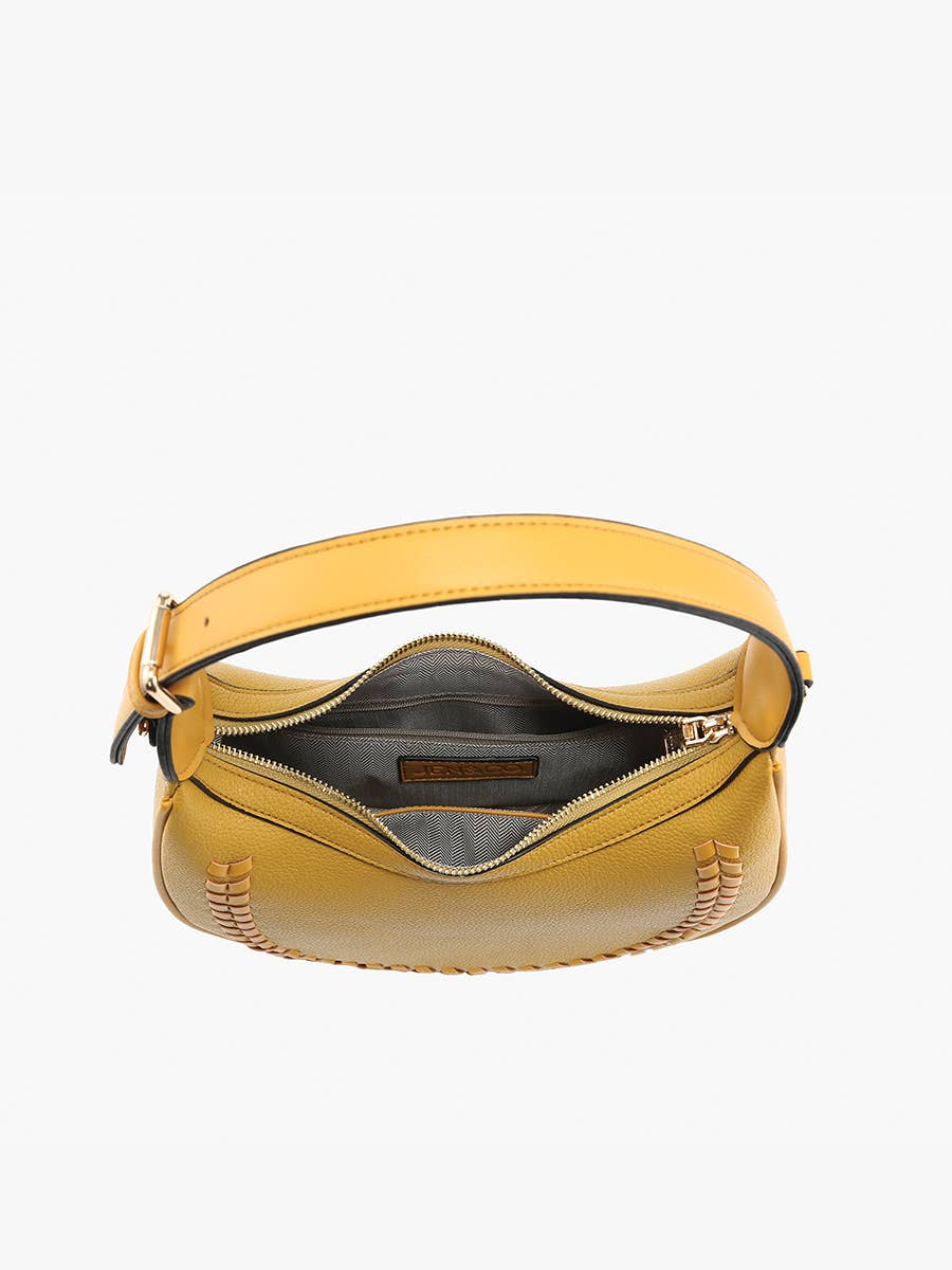 Tristan Shaped Whipstitch Shoulder Bag/Satchel