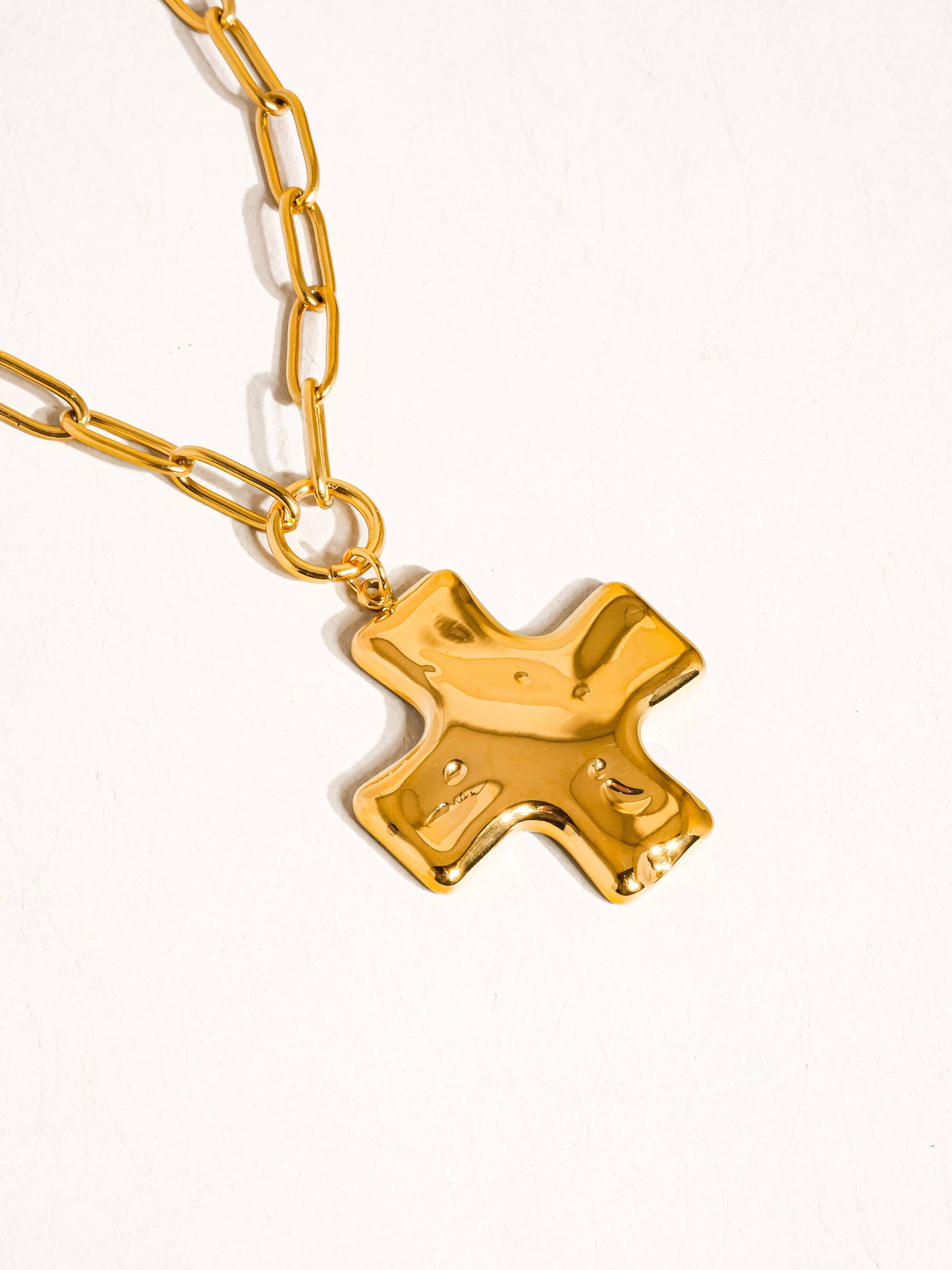 Bari 18K Non-Tarnish Cross Chain Necklace