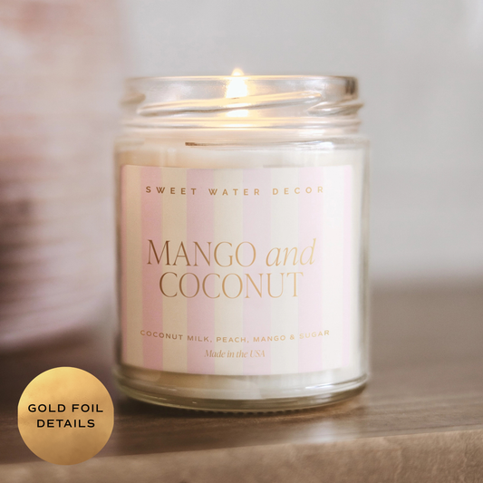 Mango and Coconut 9 oz Soy Candle