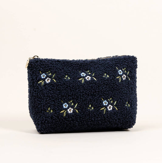 Teddy Pouch–Dainty Floral Navy
