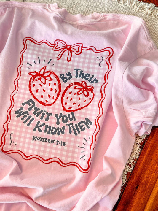 By the fruit tee