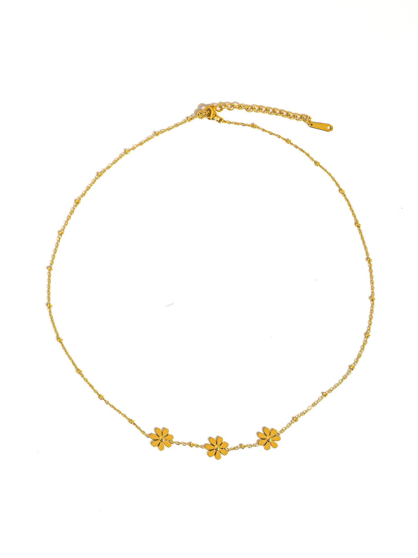 Suzette 18K Gold Non-Tarnish Dainty Daisy Necklace