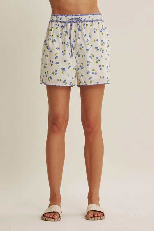 Blueberry Cotton Shorts