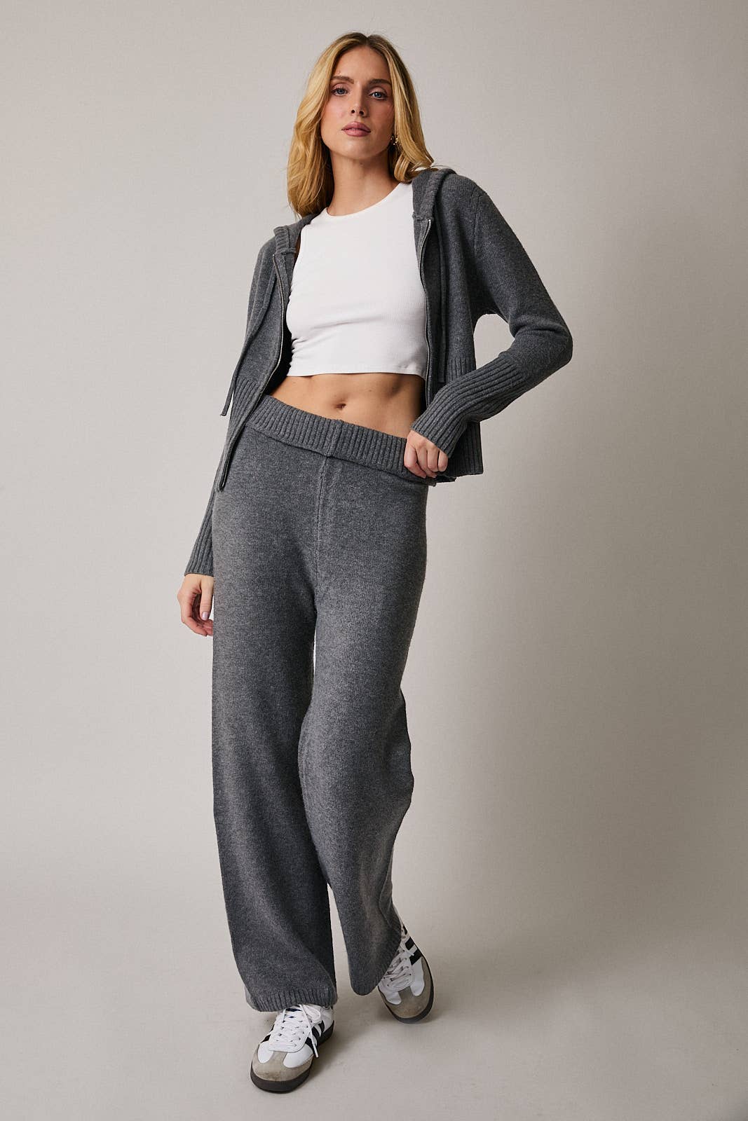 Heather Foldover Pants