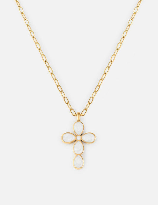 Eternal Light Cross Paperclip Chain Necklace