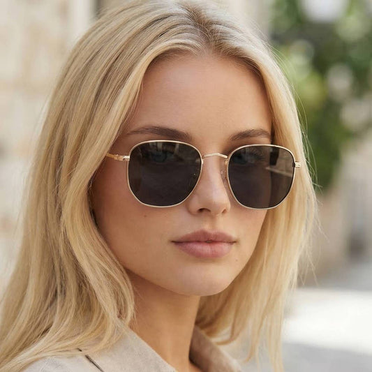 Metal Frame Round Lens Sunglasses