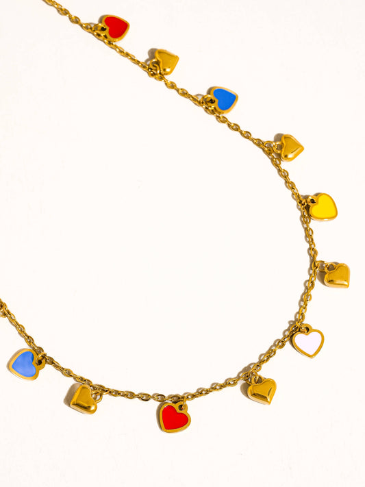 Basile 18K Gold Non-Tarnish Petite Heart Necklace