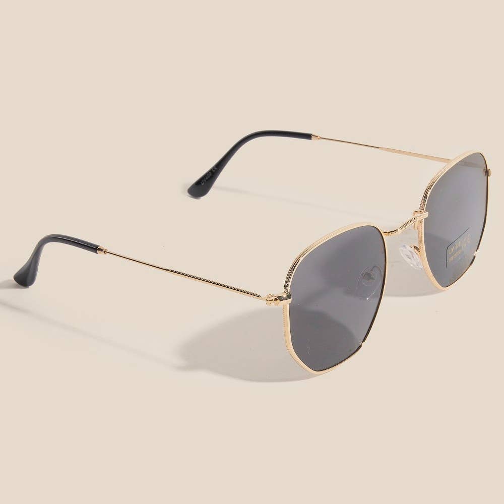 Metal Frame Round Lens Sunglasses