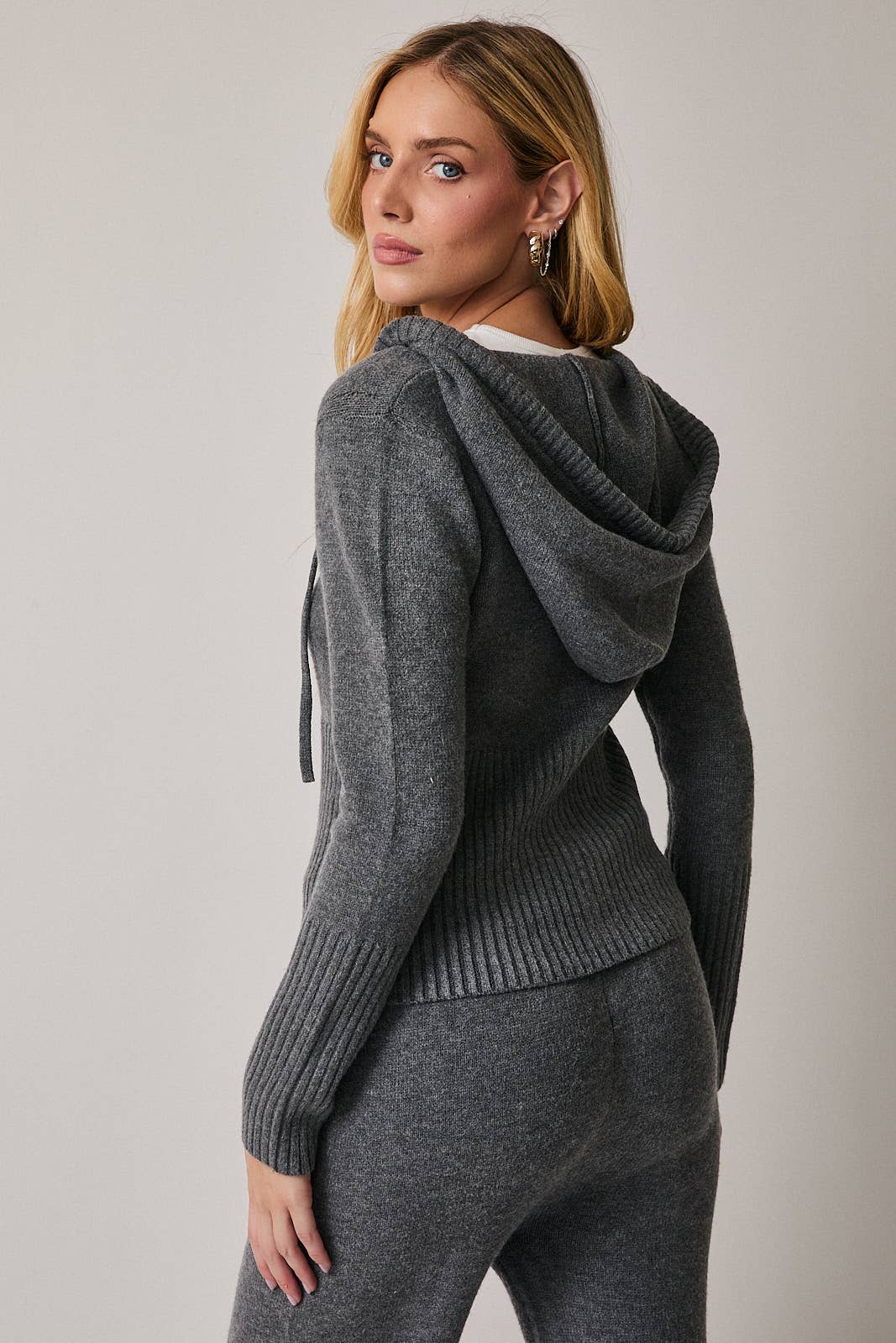 Heather Zip Up Hoodie