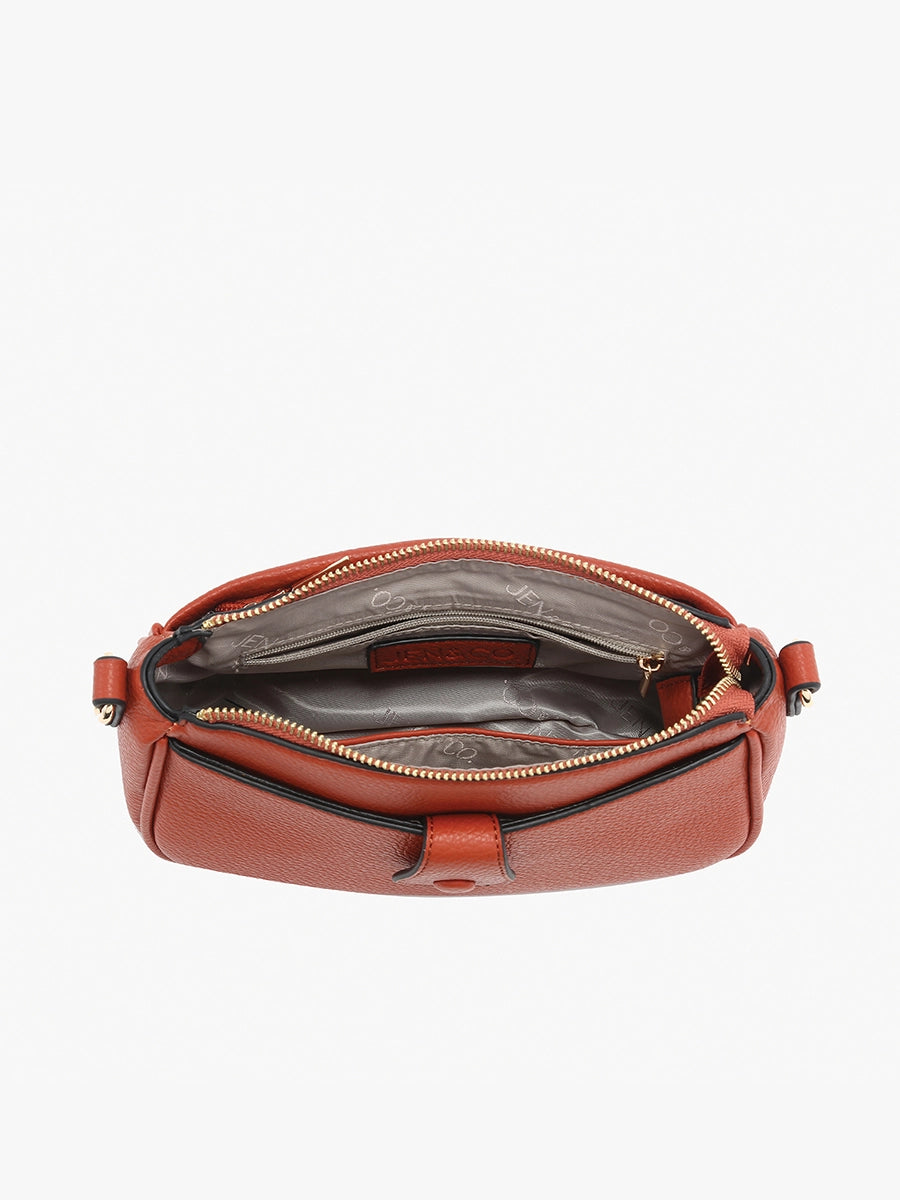 Kallie Snap Front Crossbody Bag – Nylon Strap