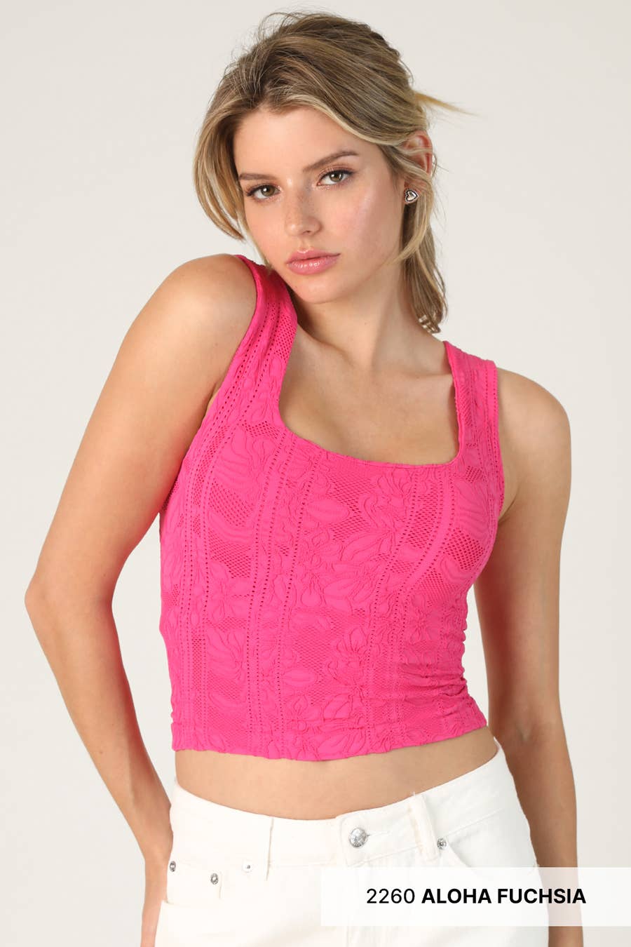 Double Lace Square Crop Top