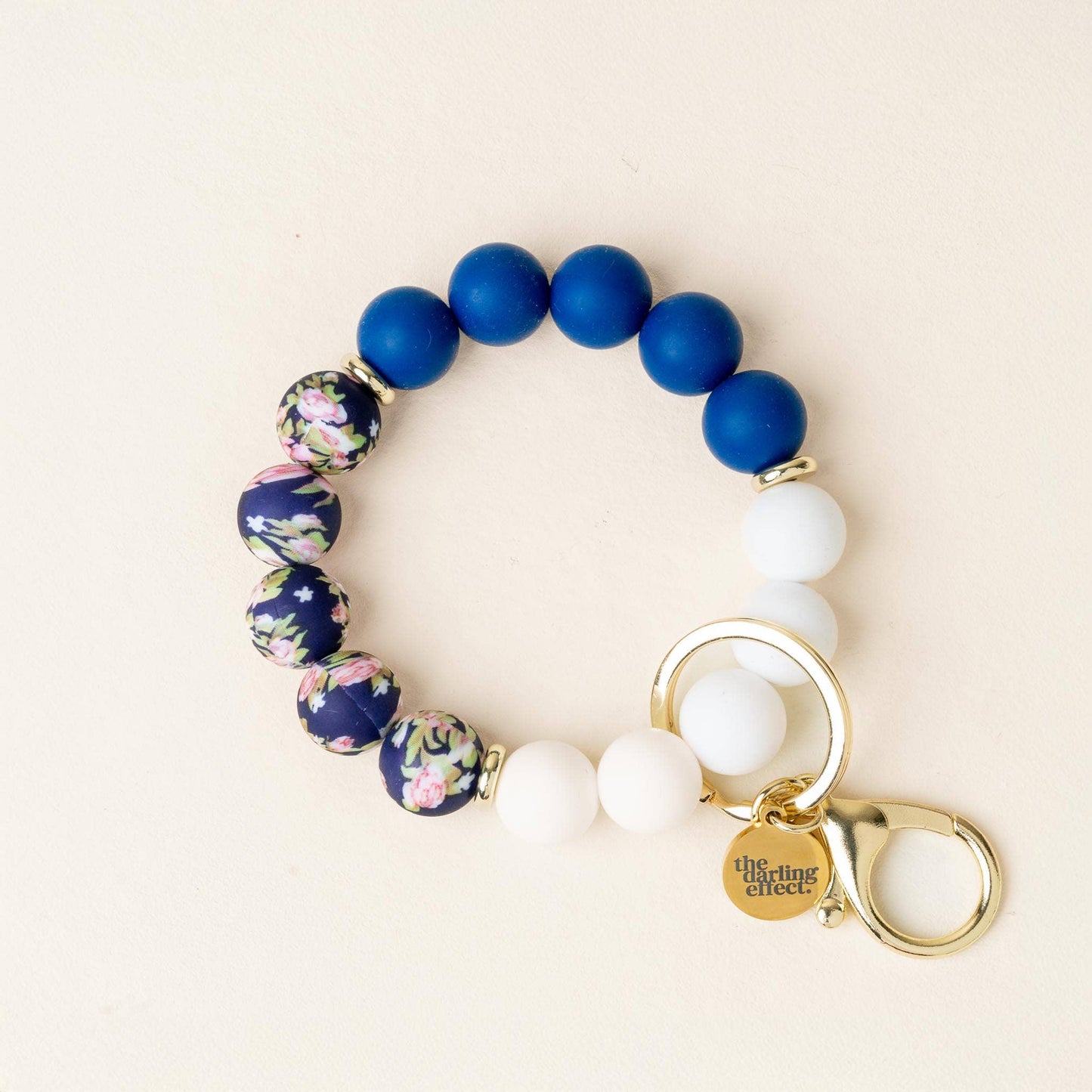 Hands-Free Keychain Wristlet-Notes of Navy