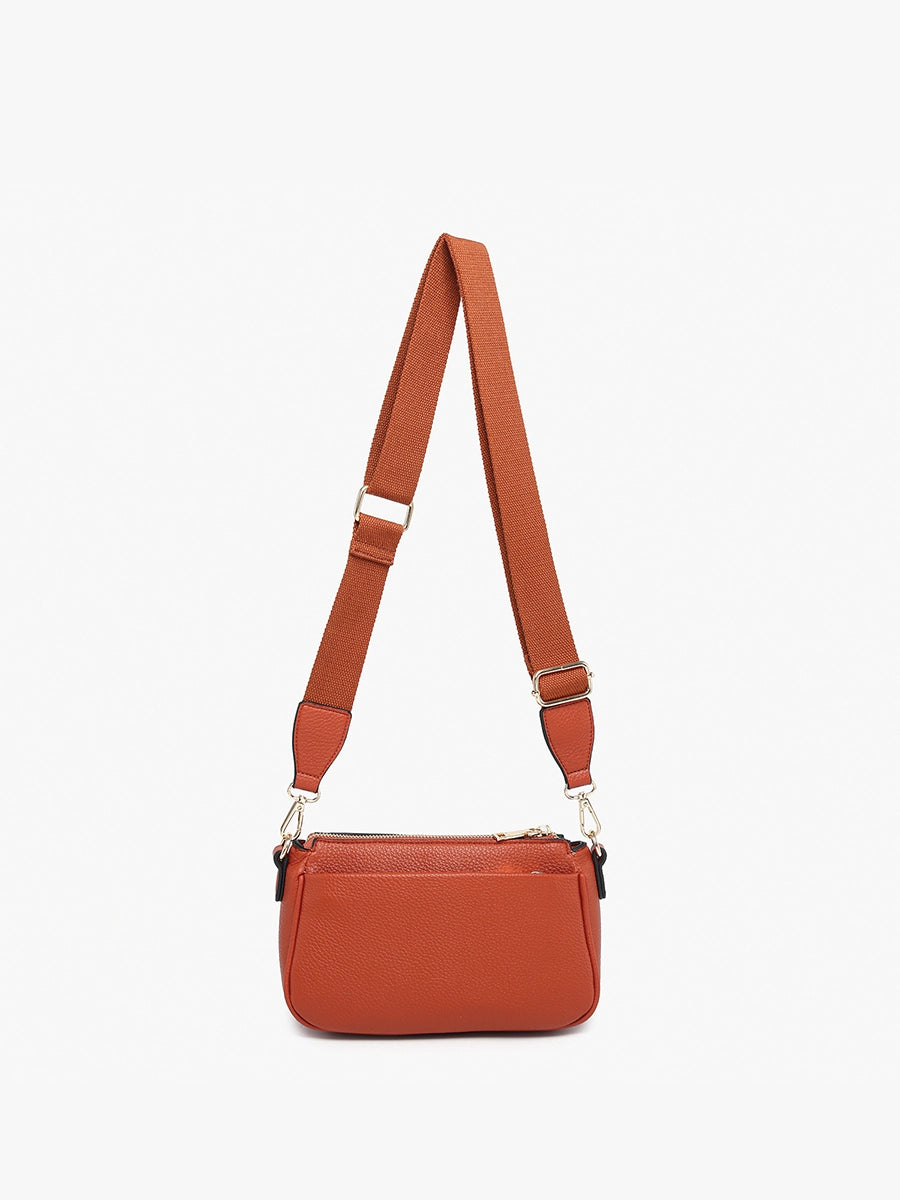 Kallie Snap Front Crossbody Bag – Nylon Strap