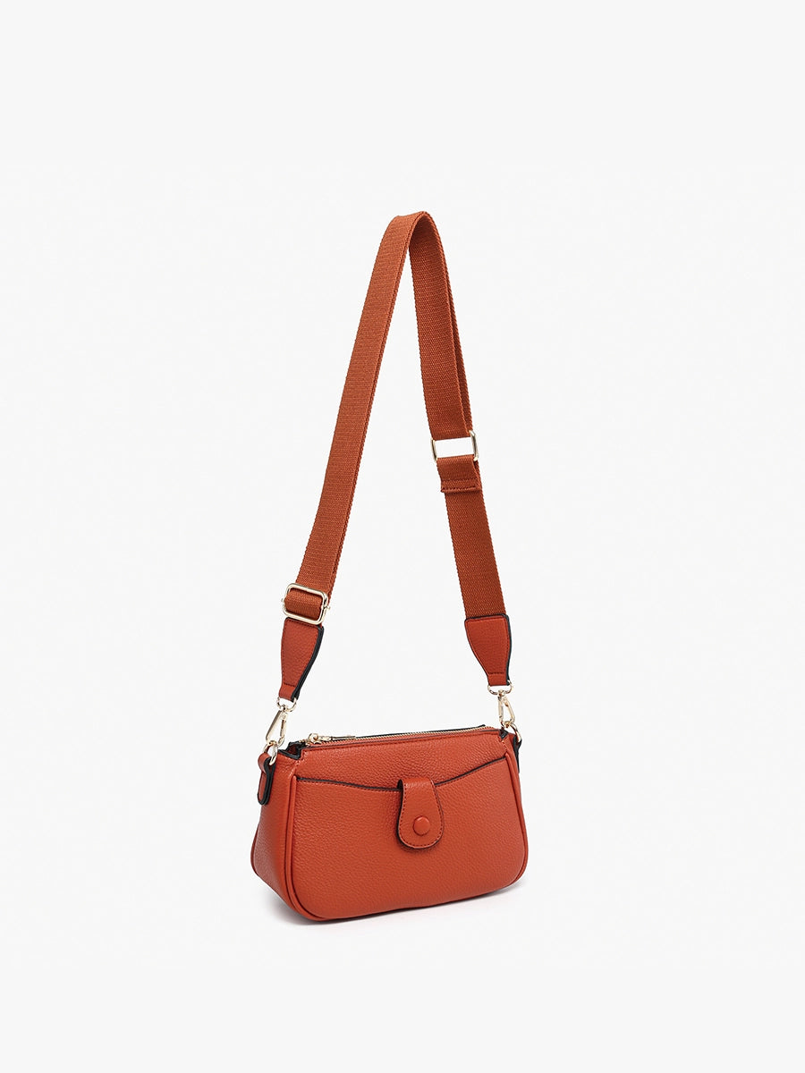 Kallie Snap Front Crossbody Bag – Nylon Strap