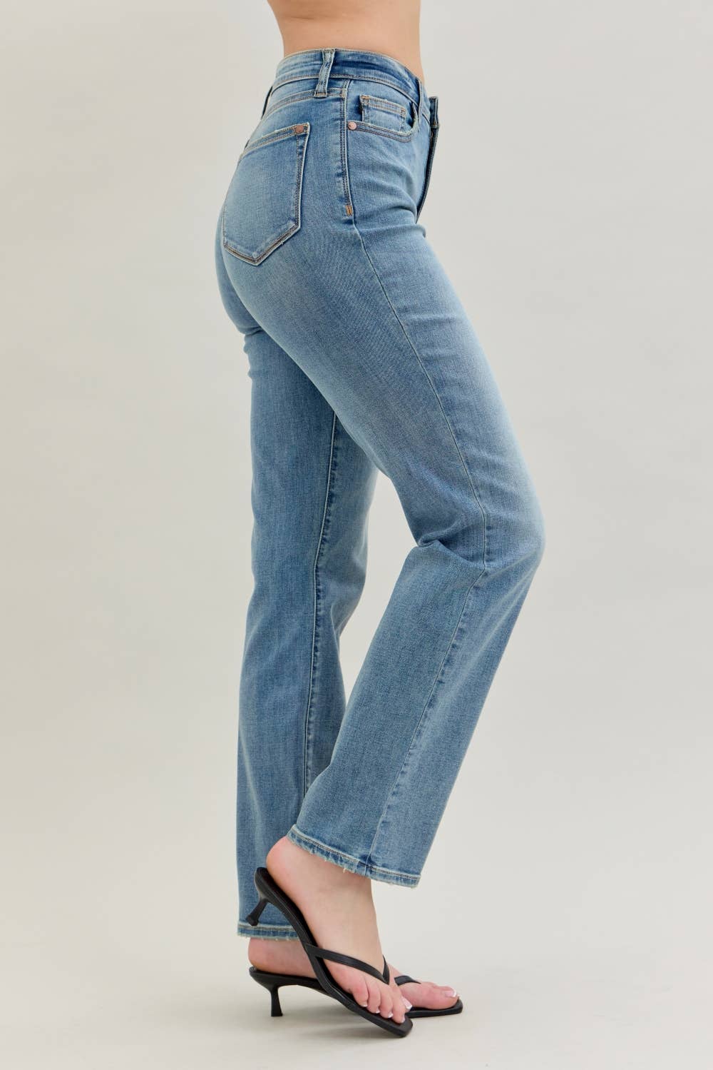 High Waist Straight Fit Jeans