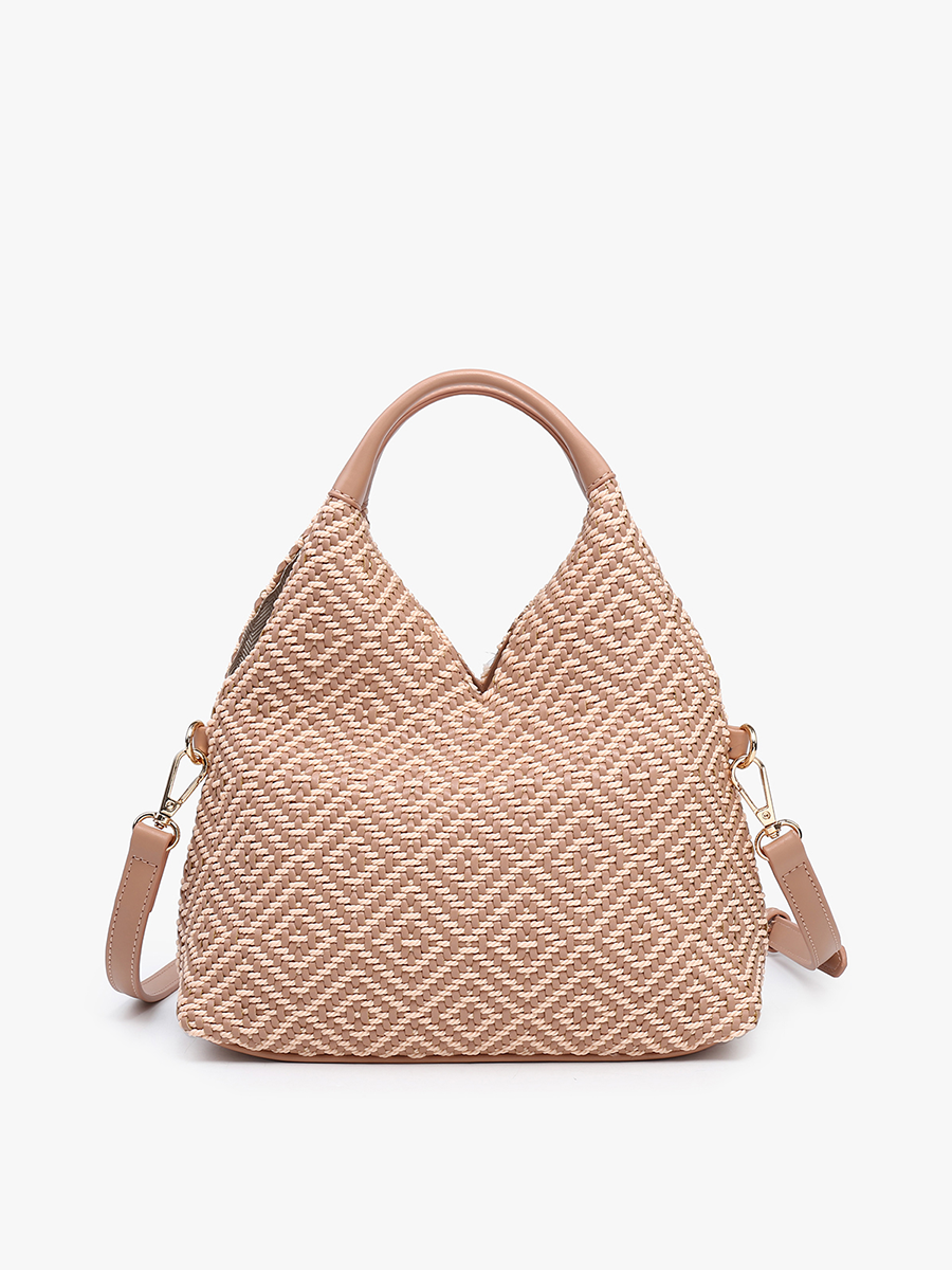 Cecily Woven Diamond Hobo
