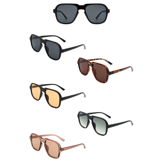 Retro Square Fashion Vintage Style Aviator Sunglasses