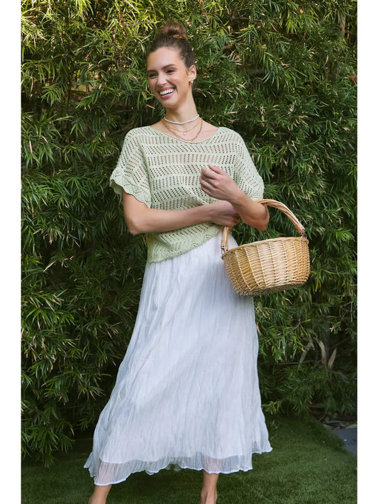 Scallop Knit Top