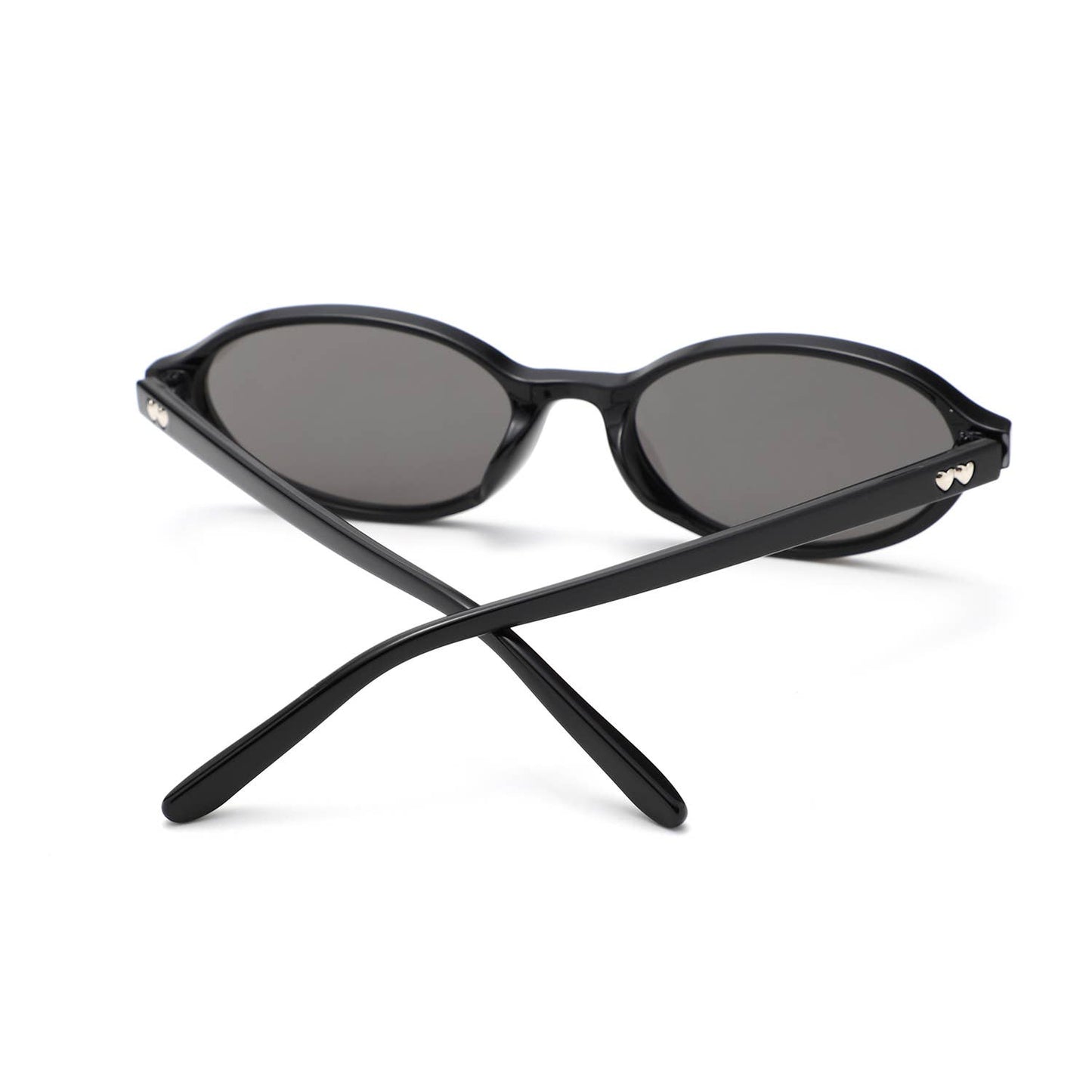 Retro Oval Slim Frame Unisex Fashion Sunglasses