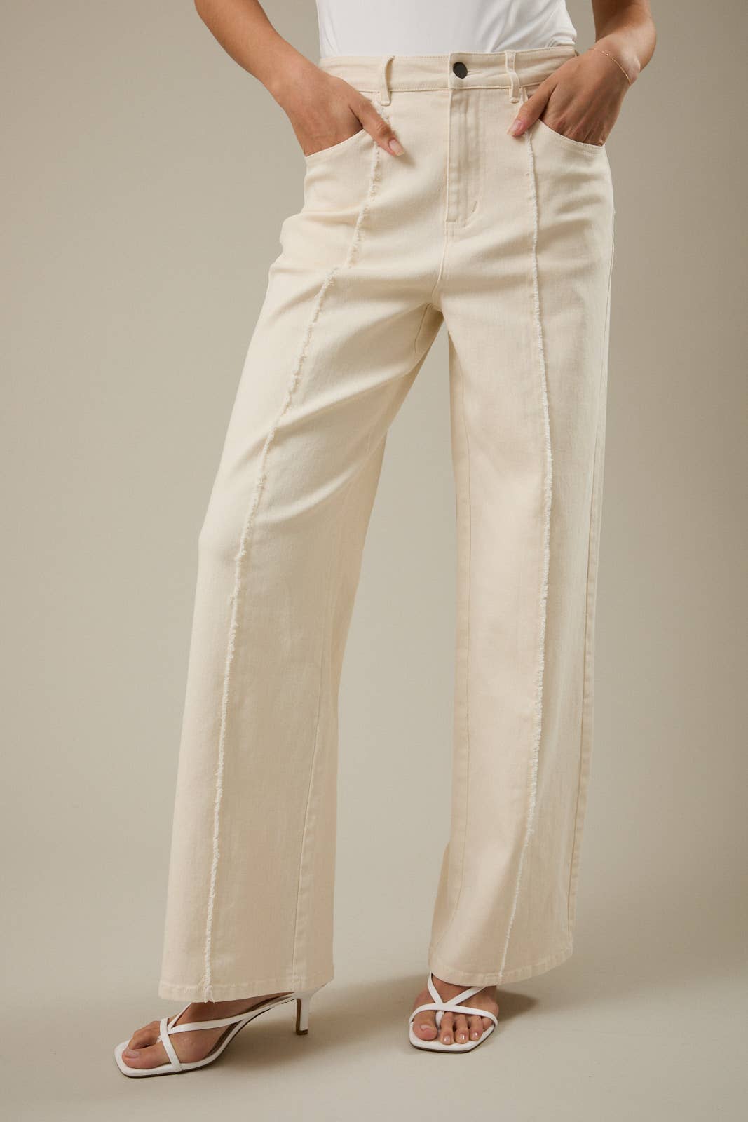 Ivory Twill Pants