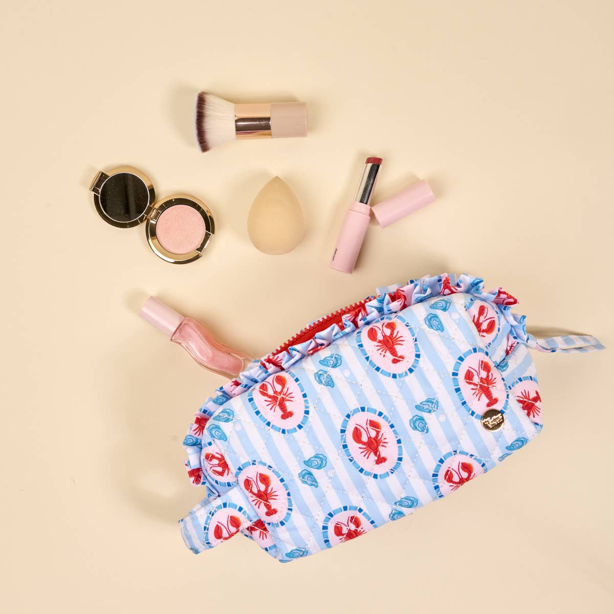 Essentials Quilted Cosmetic Pouch–Harbor House