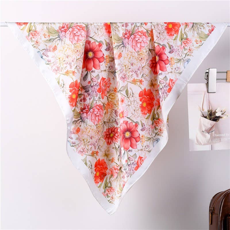 Garden Silk-Satin Scarf