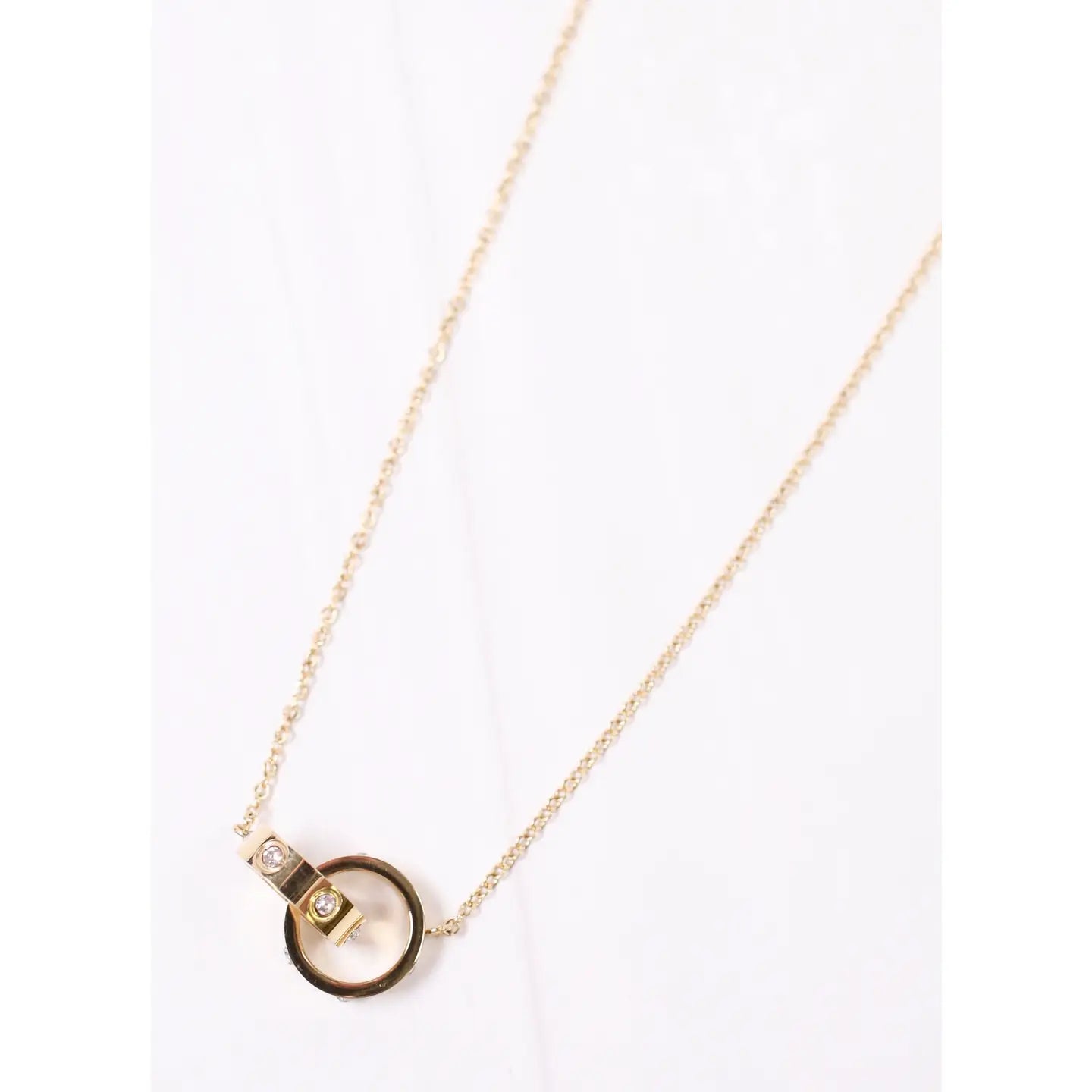 Macintyre Cz Circles Necklace Gold