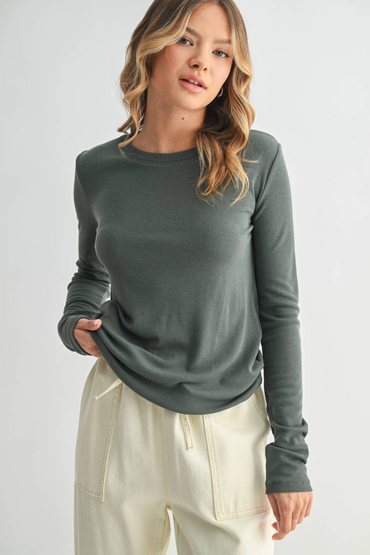 Classic Rib Knit Tee