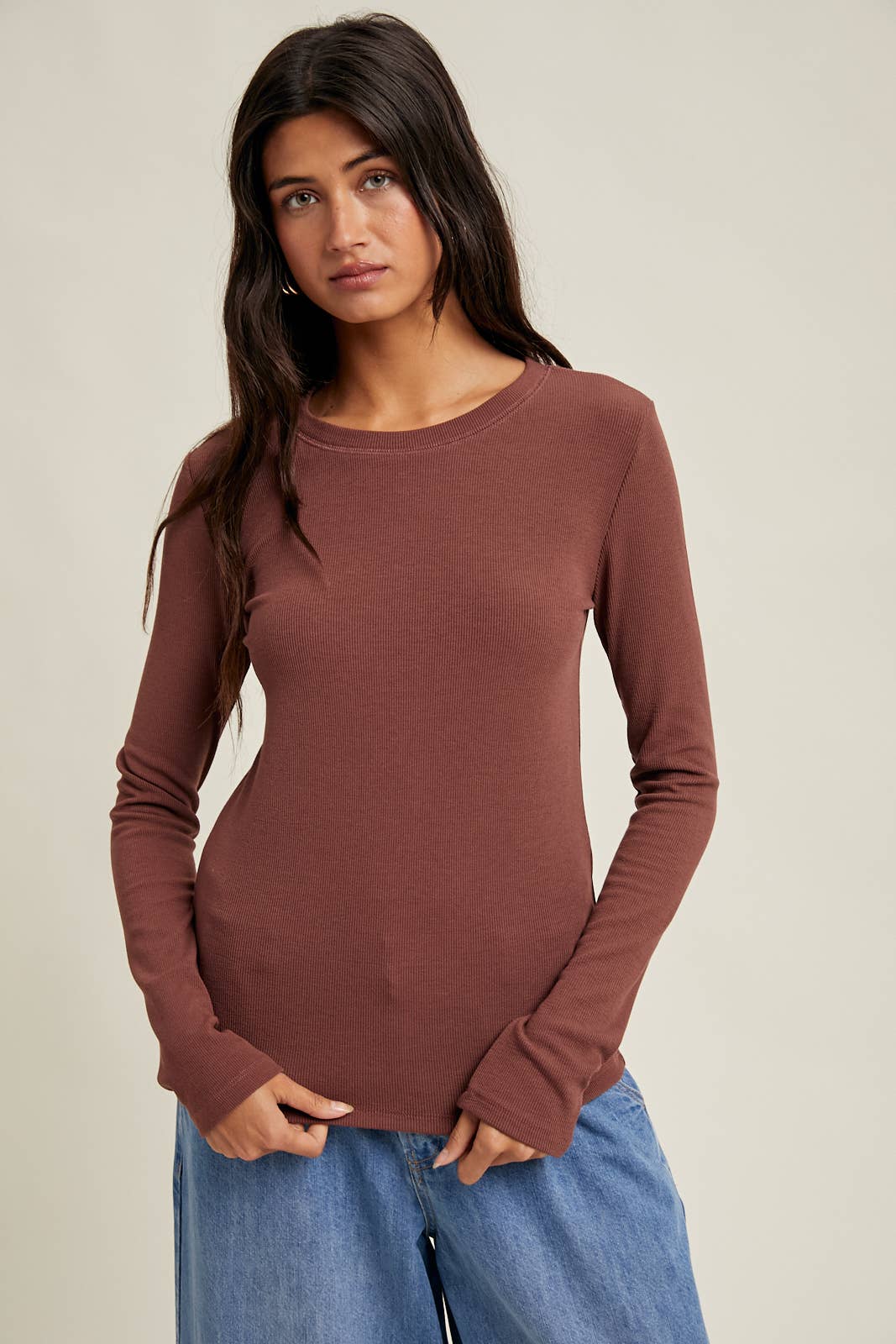 Classic Rib Knit Tee