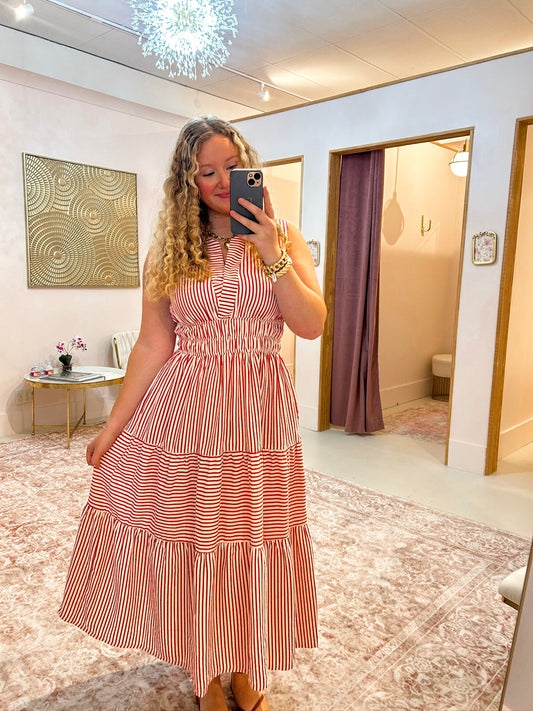 Candy Stripe Midi Dress
