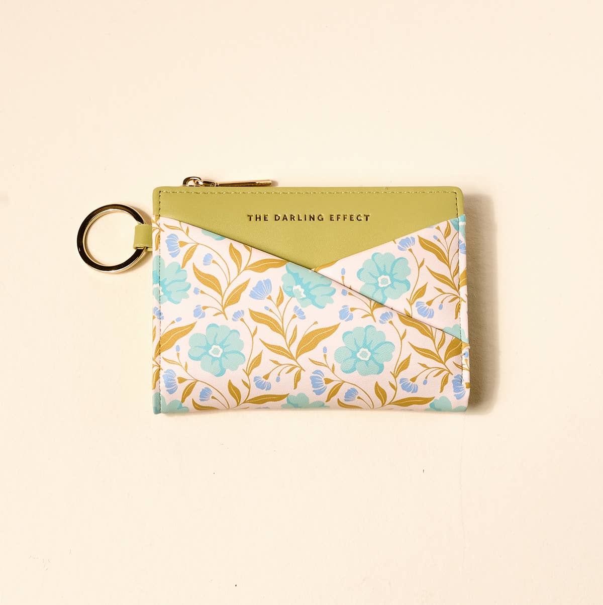 Luxe Pocket Wallet–Poppin' Petals Aqua