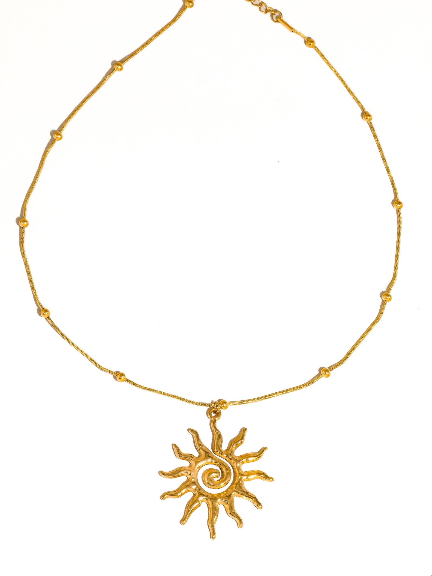Taiyo 18K Gold Non-Tarnish Boho Sun Necklace