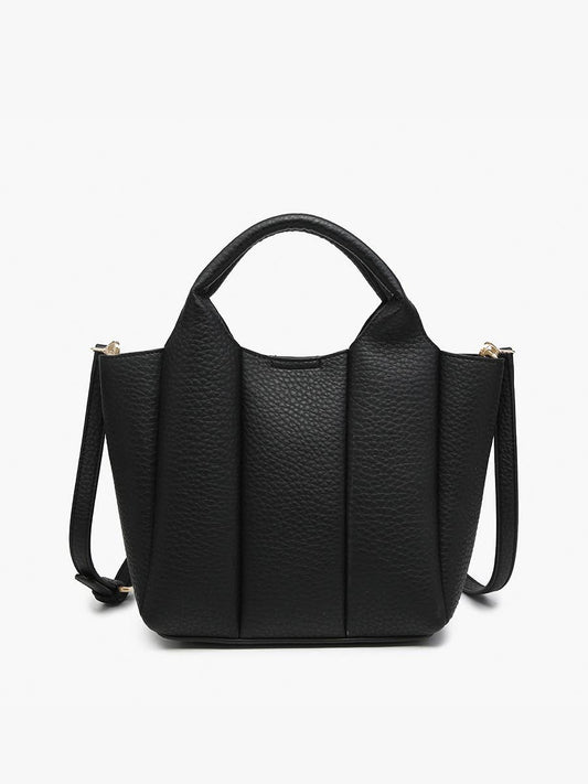 Maddox Paneled Satchel w/ Long Strap