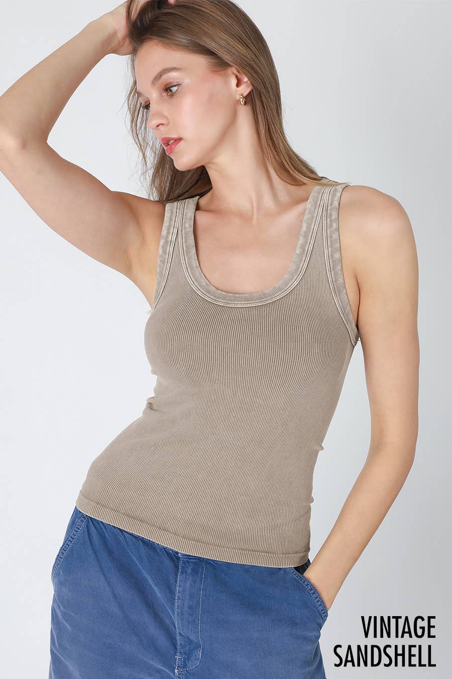 Vintage Reversible Ribbed Tank