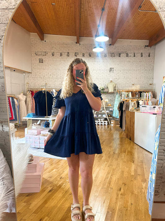 Sofia Flutter Sleeve Dress