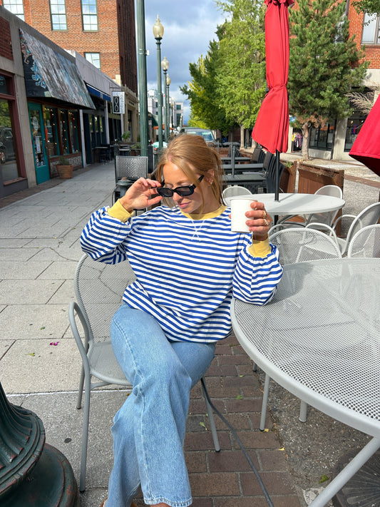 Sunset Striped Pullover