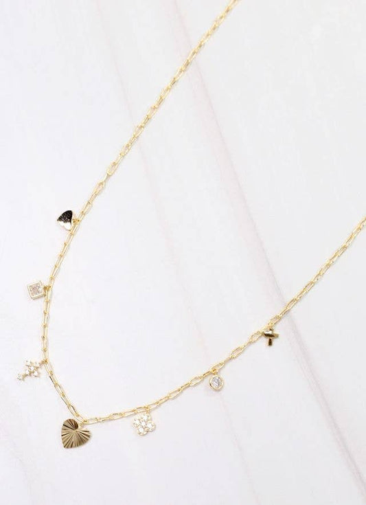 Garland Mini Charm Necklace GOLD