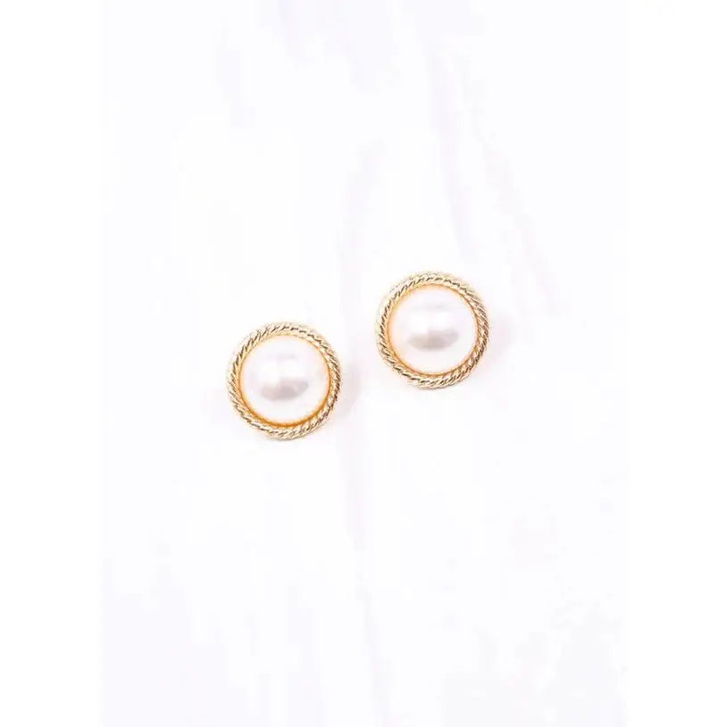 Gosling Pearl Stud Earring Gold