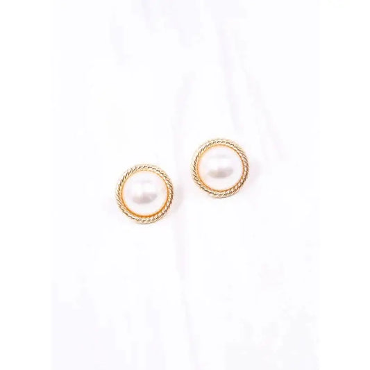 Gosling Pearl Stud Earring Gold