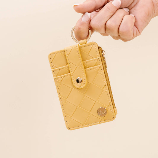 Woven Keychain Wallet -Mustard